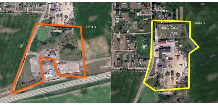 Здания и сооружения на земельном участке 3,6963 га и 7,3114 га