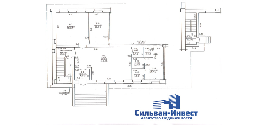 Продажа помещений в отдельно стоящем здании банка