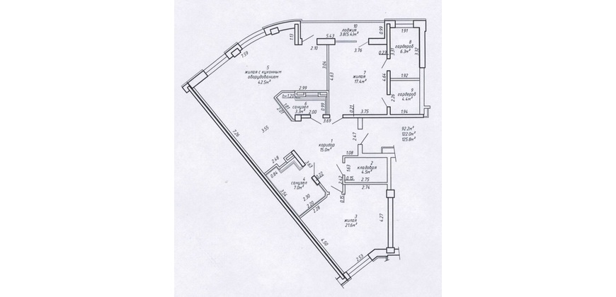 3 комнатная квартира