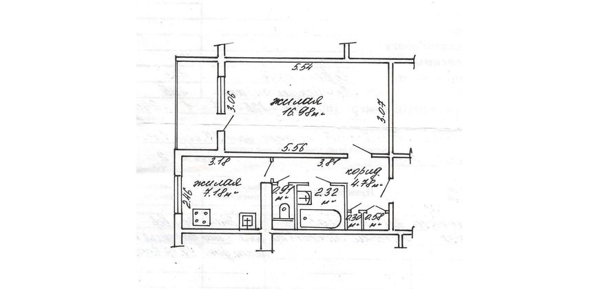 1 комнатная квартира